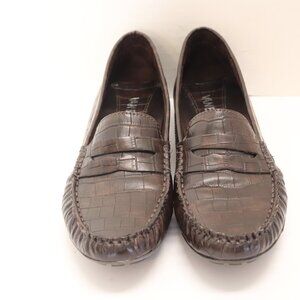 Vaneli Women's Alika Braun Penny Loafers Size 9N Brown Leather ALB-602